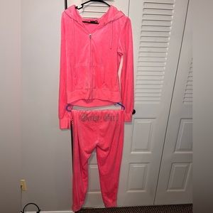 pink sweat suit